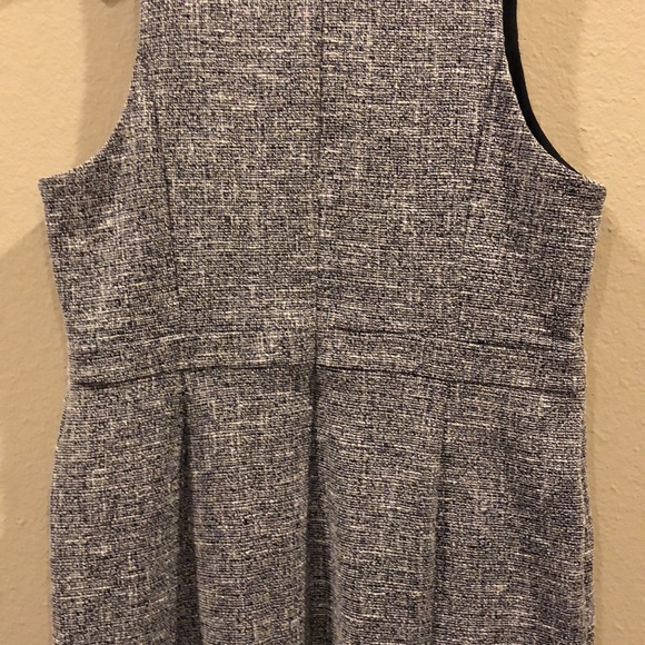 BANANA REPUBLIC FACTORY blue & white, tweed, short sleeve, zipper back dress - Picture 9 of 9
